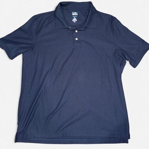 NWOT - Croft & Barrow Navy Blue Short Sleeve Polo Shirt - Picture 1 of 6